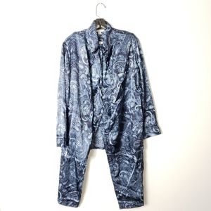 Croft & Barrow paisley print polyester pajama set (M)